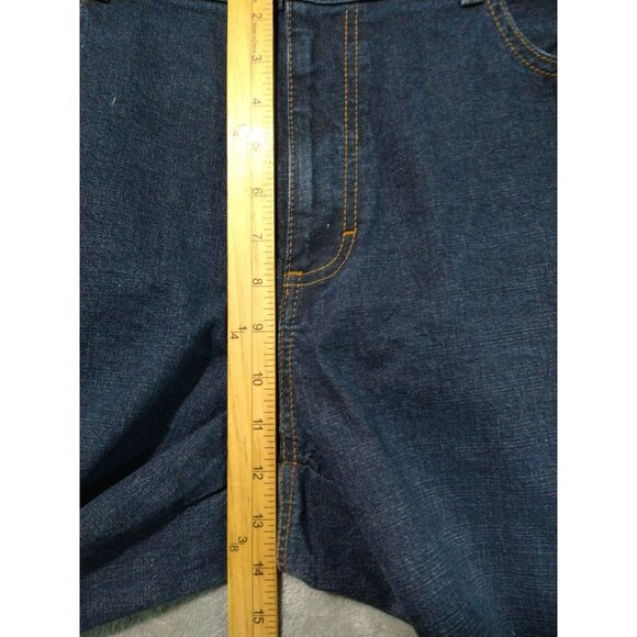 IZOD Jeans Womens 16W Blue Denim Stretch Boot Cut Straight Leg Dark Sandblast - Picture 4 of 9